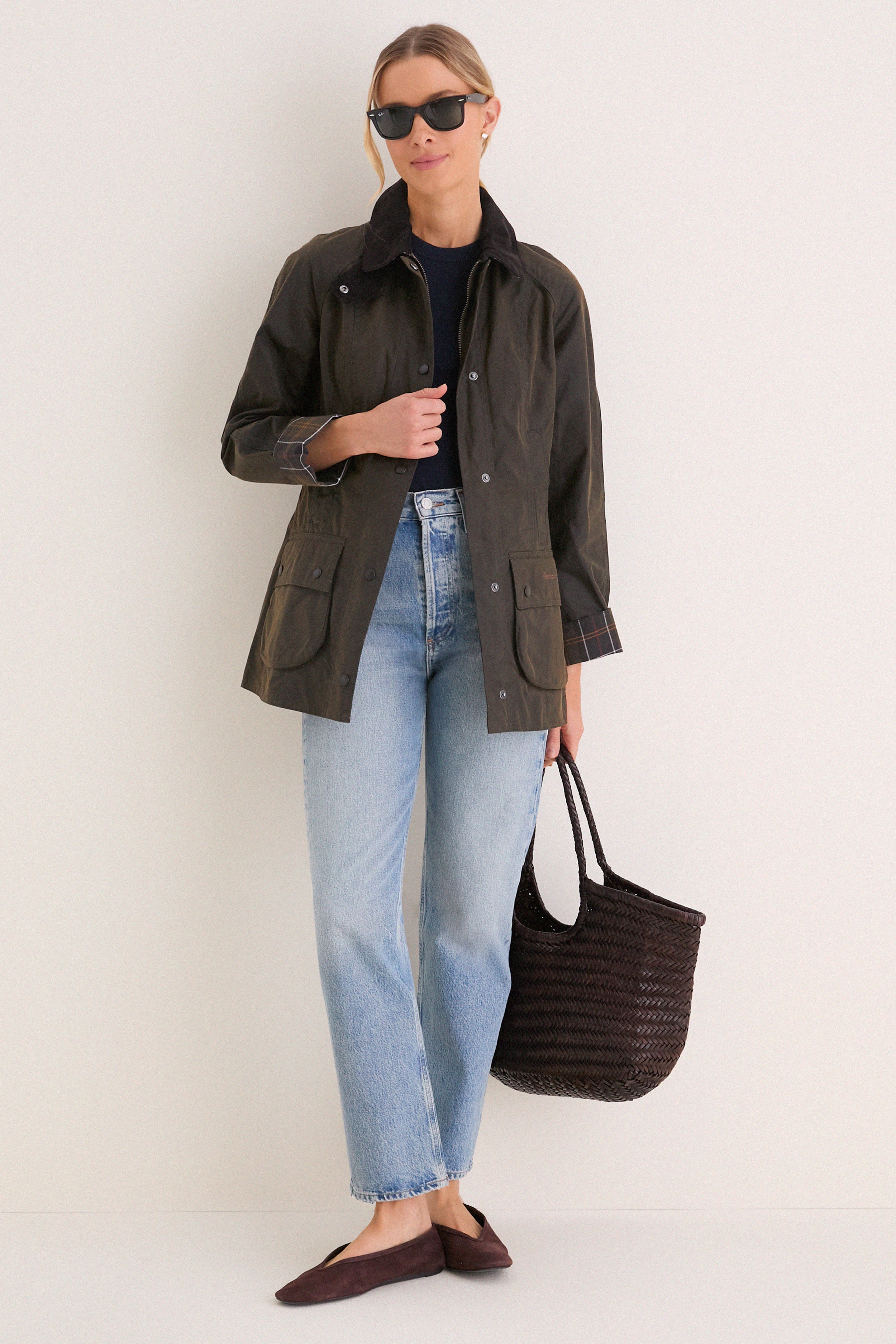 Classic Olive Beadnell Wax Jacket