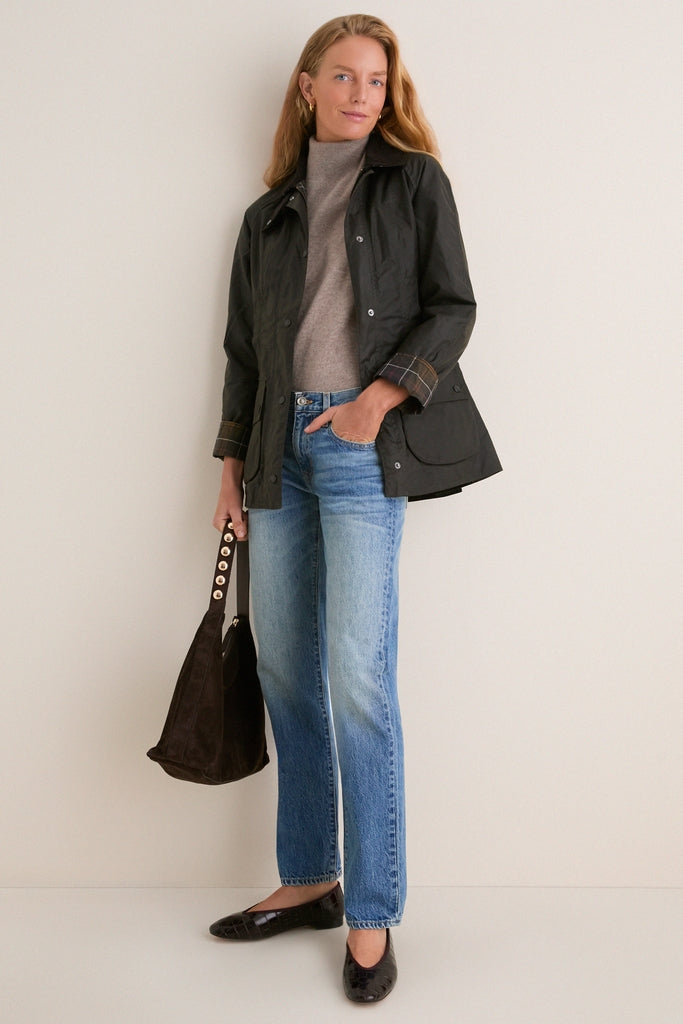 Classic Olive Beadnell Wax Jacket