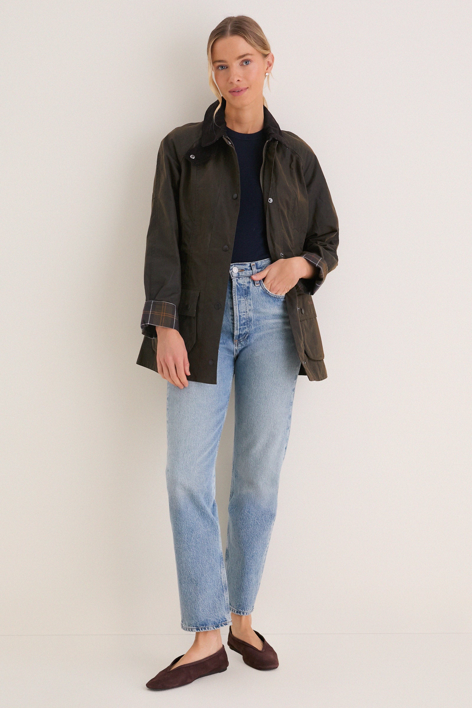 Classic Olive Beadnell Wax Jacket