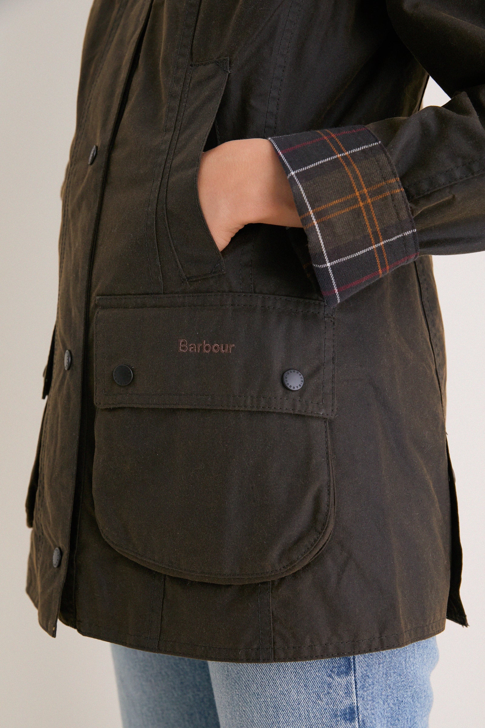 Classic Olive Beadnell Wax Jacket