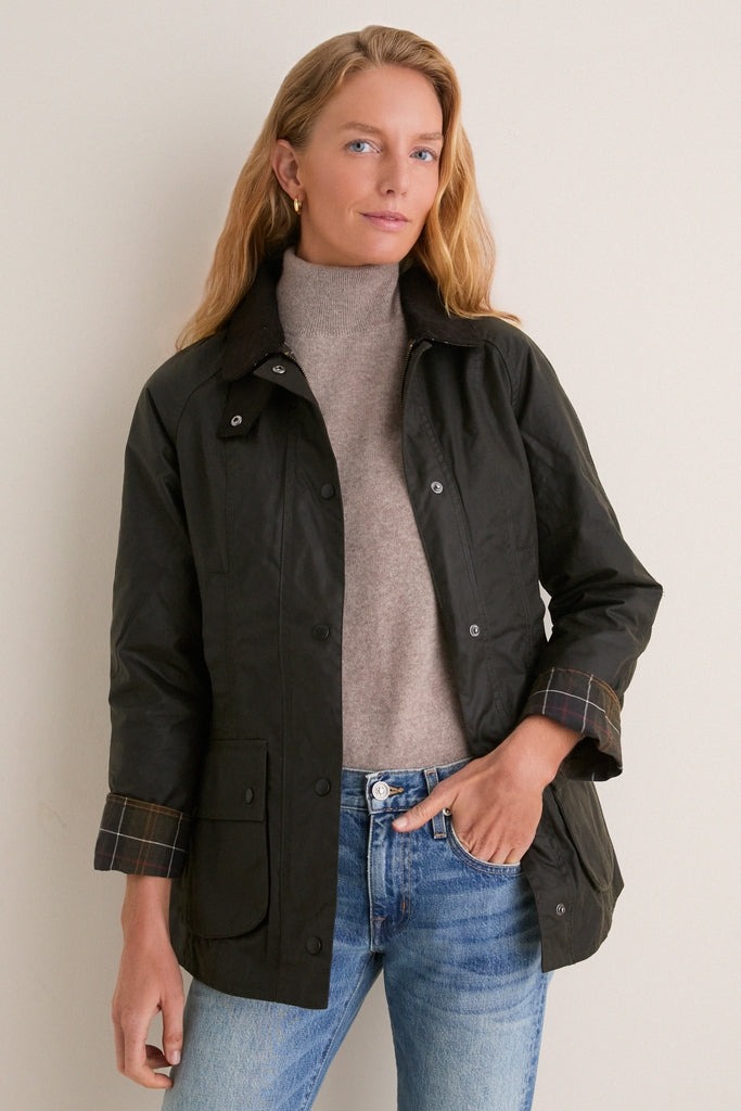 Classic Olive Beadnell Wax Jacket