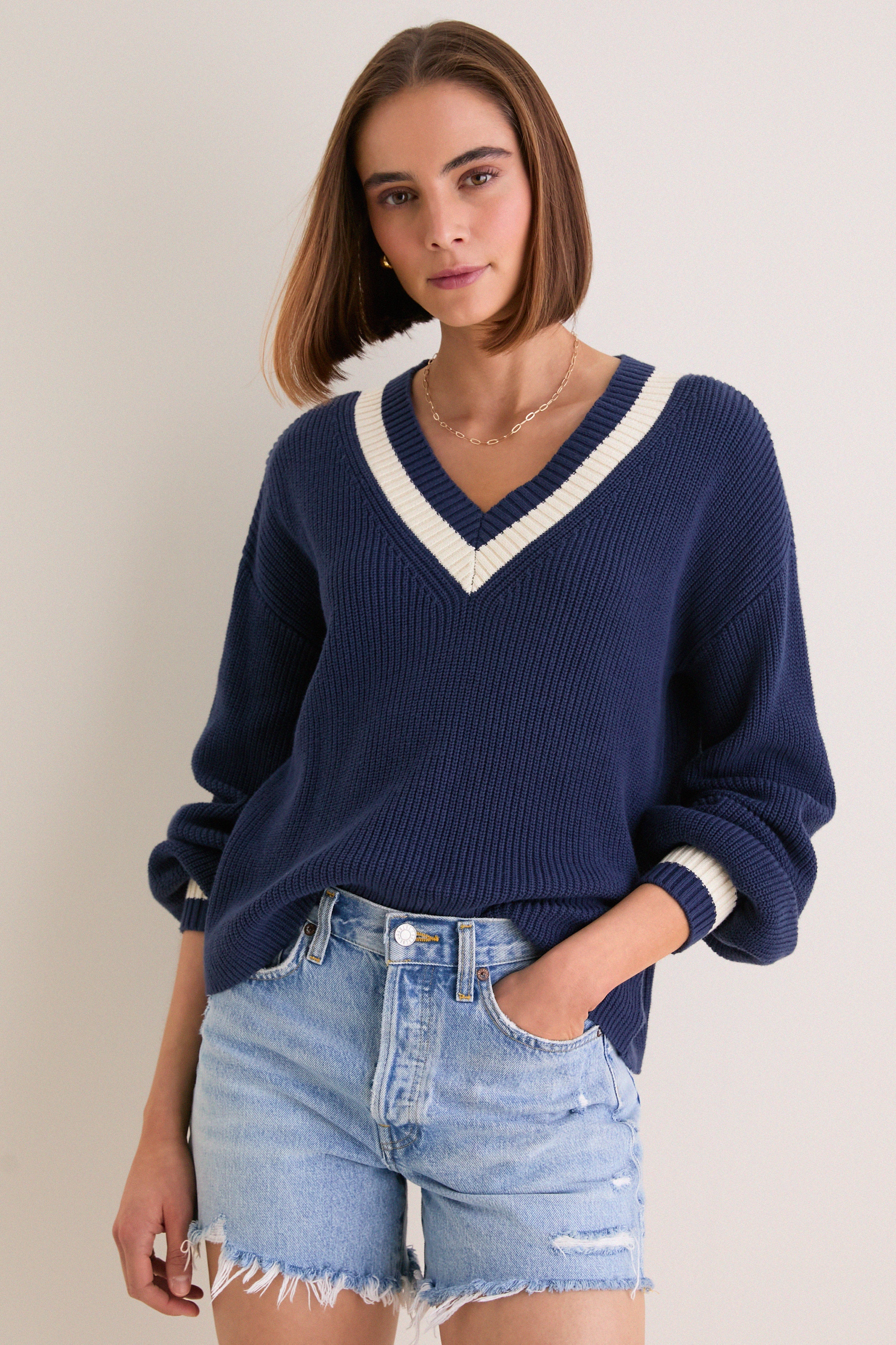 Washed Navy Ashe Sweater | Tuckernuck