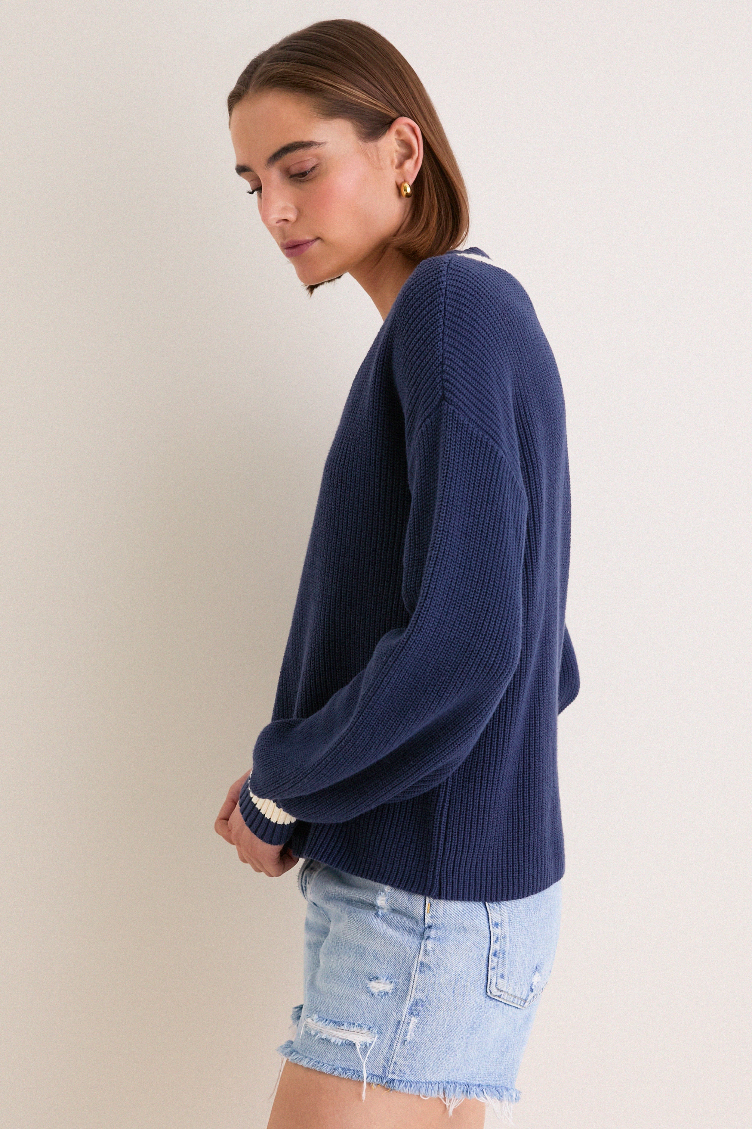 Washed Navy Ashe Sweater | Tuckernuck