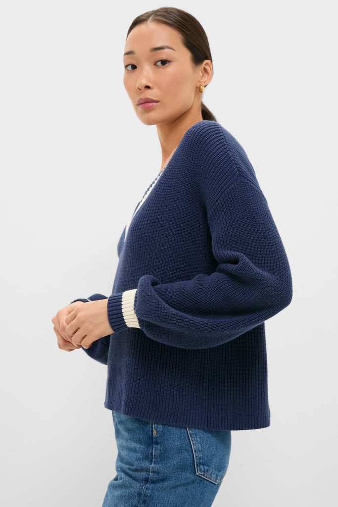 Washed Navy Ashe Sweater | Tuckernuck