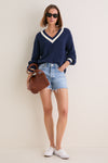 Washed Navy Ashe Sweater