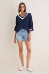 Washed Navy Ashe Sweater