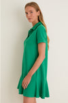 Green Pique May Polo Dress