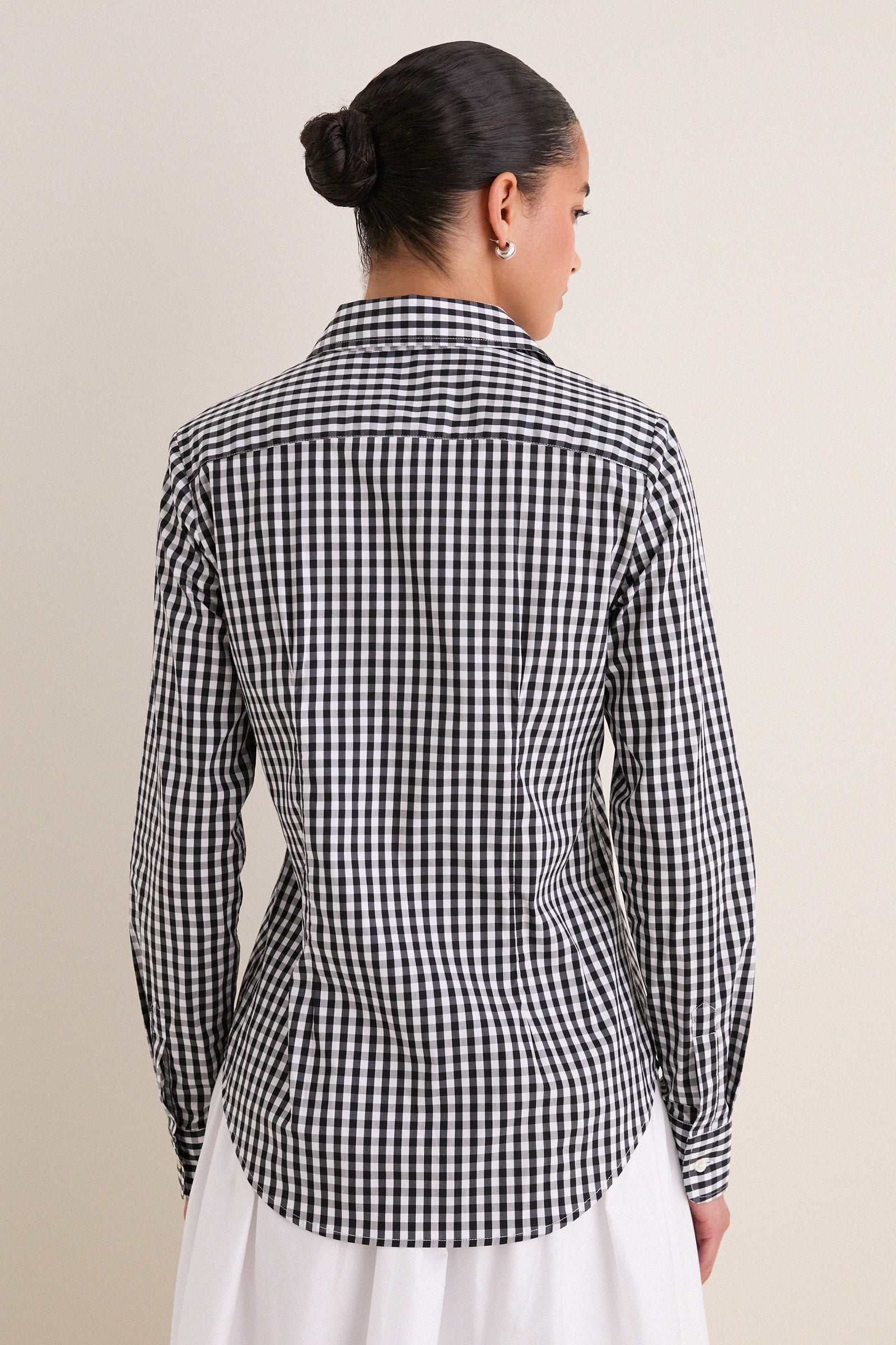 Black Large Check Long Sleeve Icon Shirt