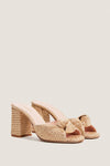 Gold Raffia Blake Heels