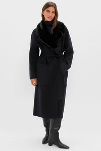 Navy Wool Trinity Coat
