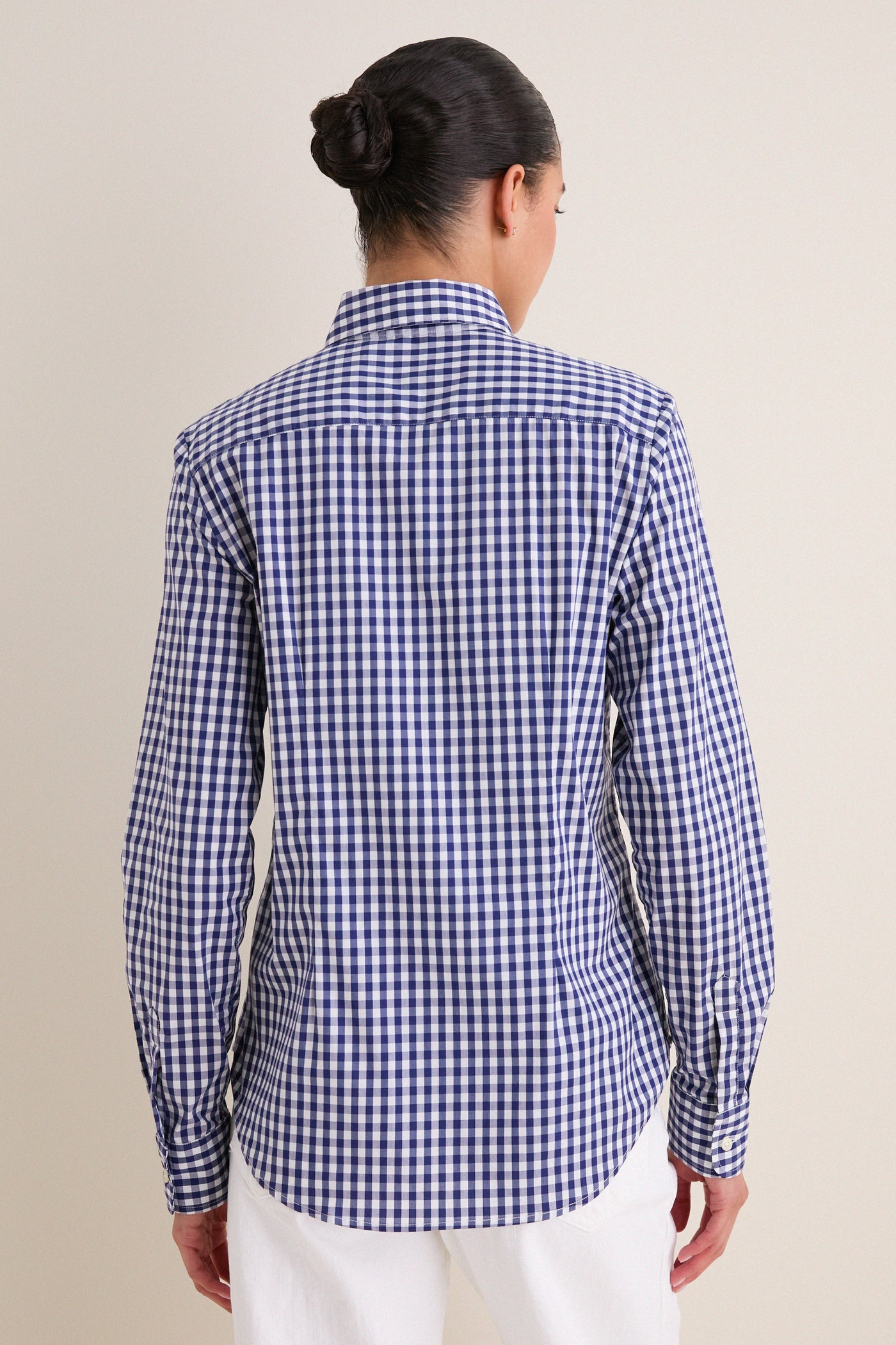 Navy Large Check Long Sleeve Icon Shirt