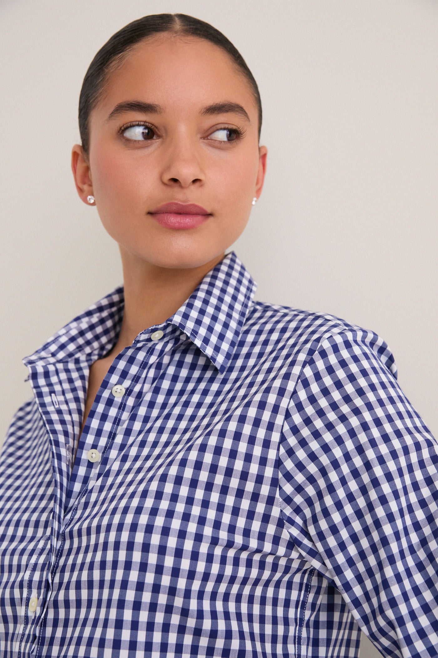 The Shirt by Rochelle Behrens Navy Large Check Long Sleeve Icon Shirt Navy / XXL The Shirt by Rochelle Behrens Navy Large Check Long Sleeve Icon Shirt Navy / XXL