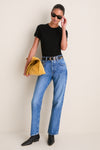 Black Cashmere Silk Katie Tee