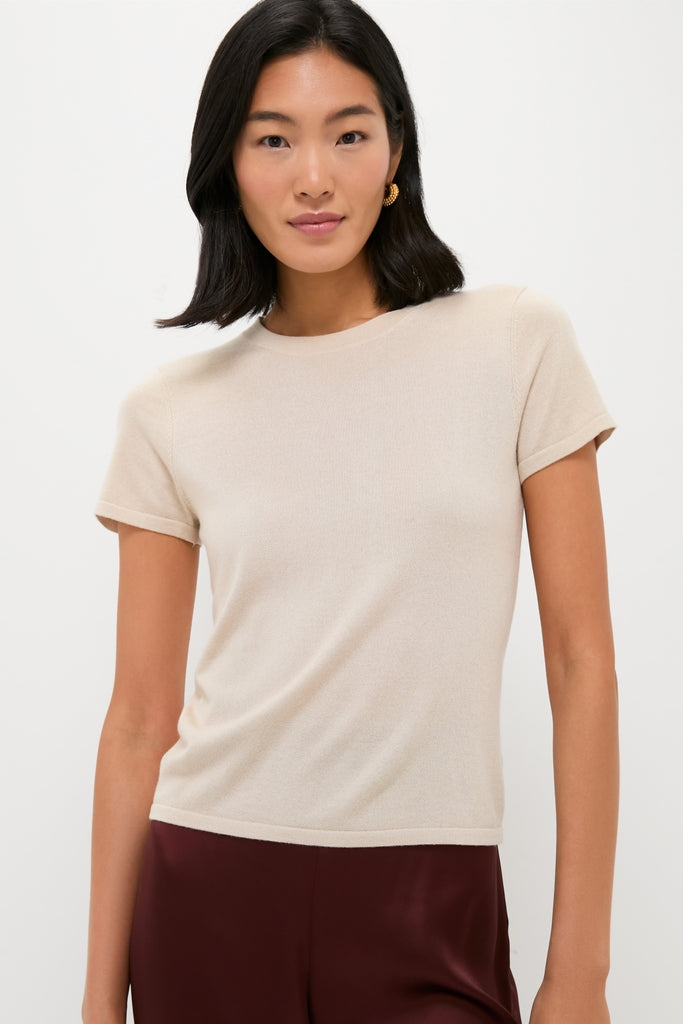 Sandstone Cashmere Silk Katie Tee