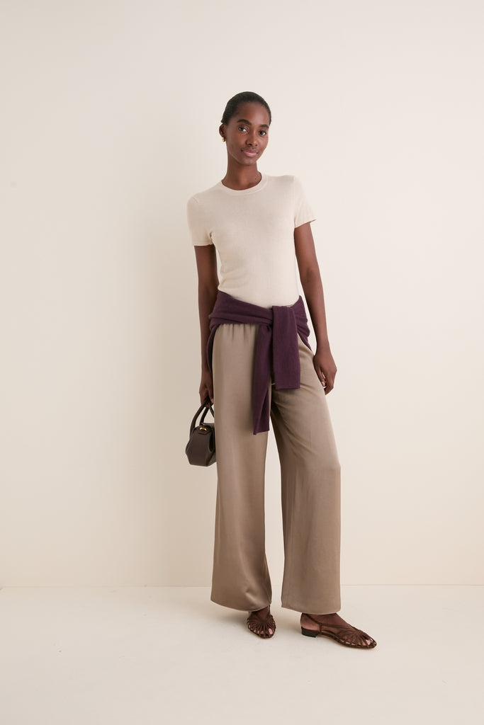 Sandstone Cashmere Silk Katie Tee