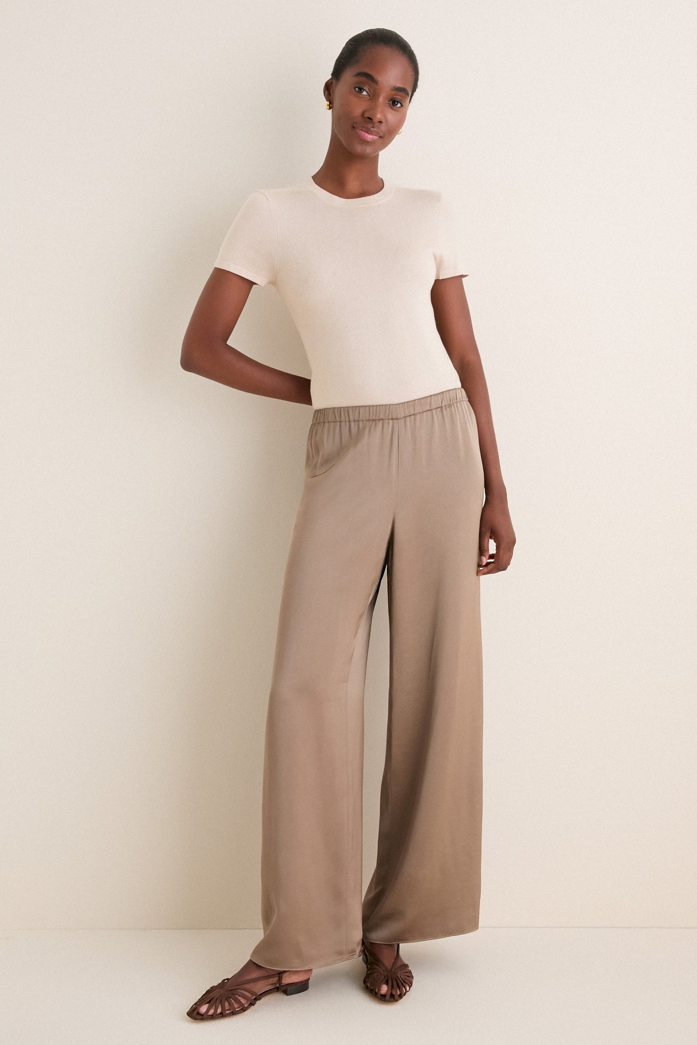 Sandstone Cashmere Silk Katie Tee