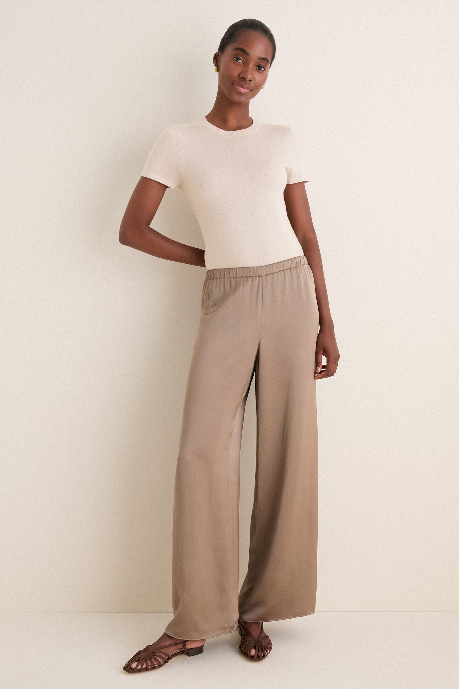 Sandstone Cashmere Silk Katie Tee