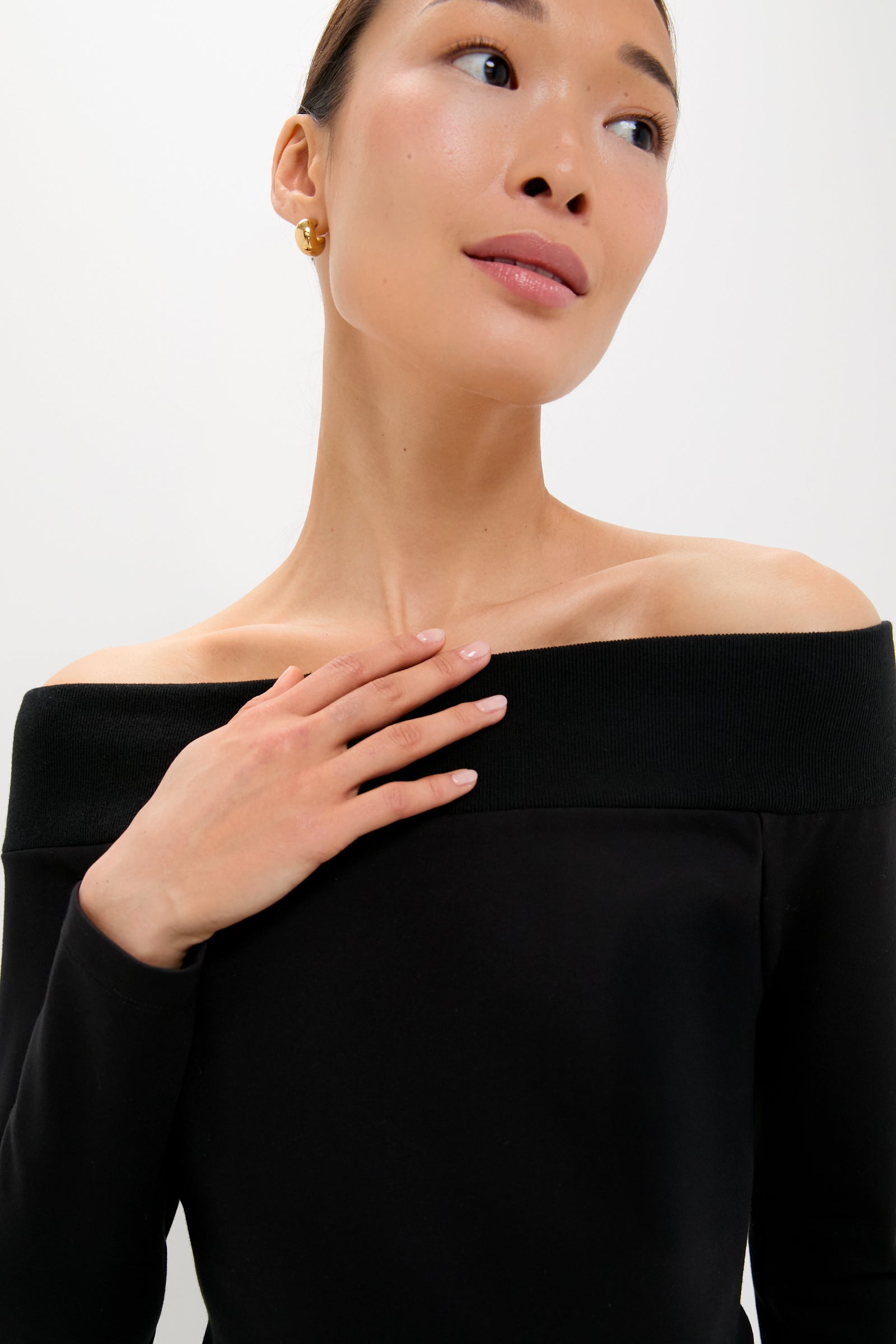 Black Ponte Off the Shoulder Mara Top