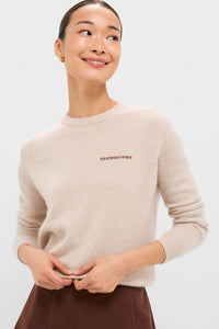 Sandstone Cashmere Bodie Boyfriend Crewneck