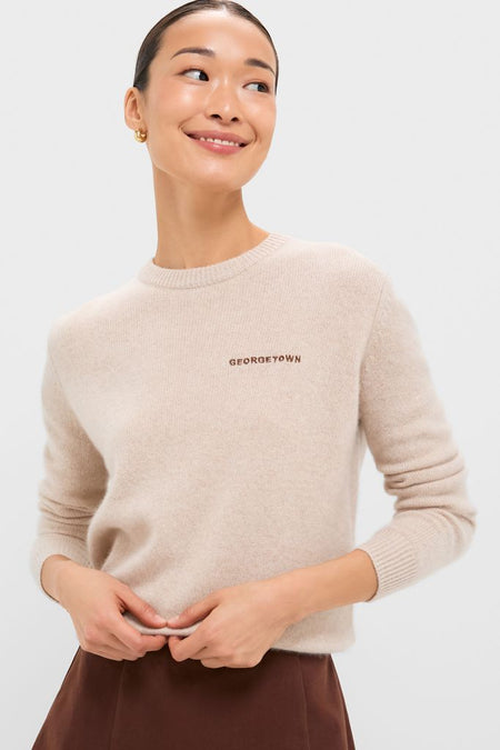 Sandstone Cashmere Bodie Boyfriend Crewneck