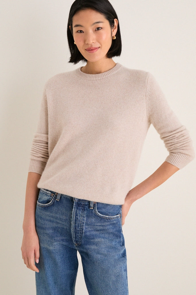 Sandstone Cashmere Bodie Boyfriend Crewneck