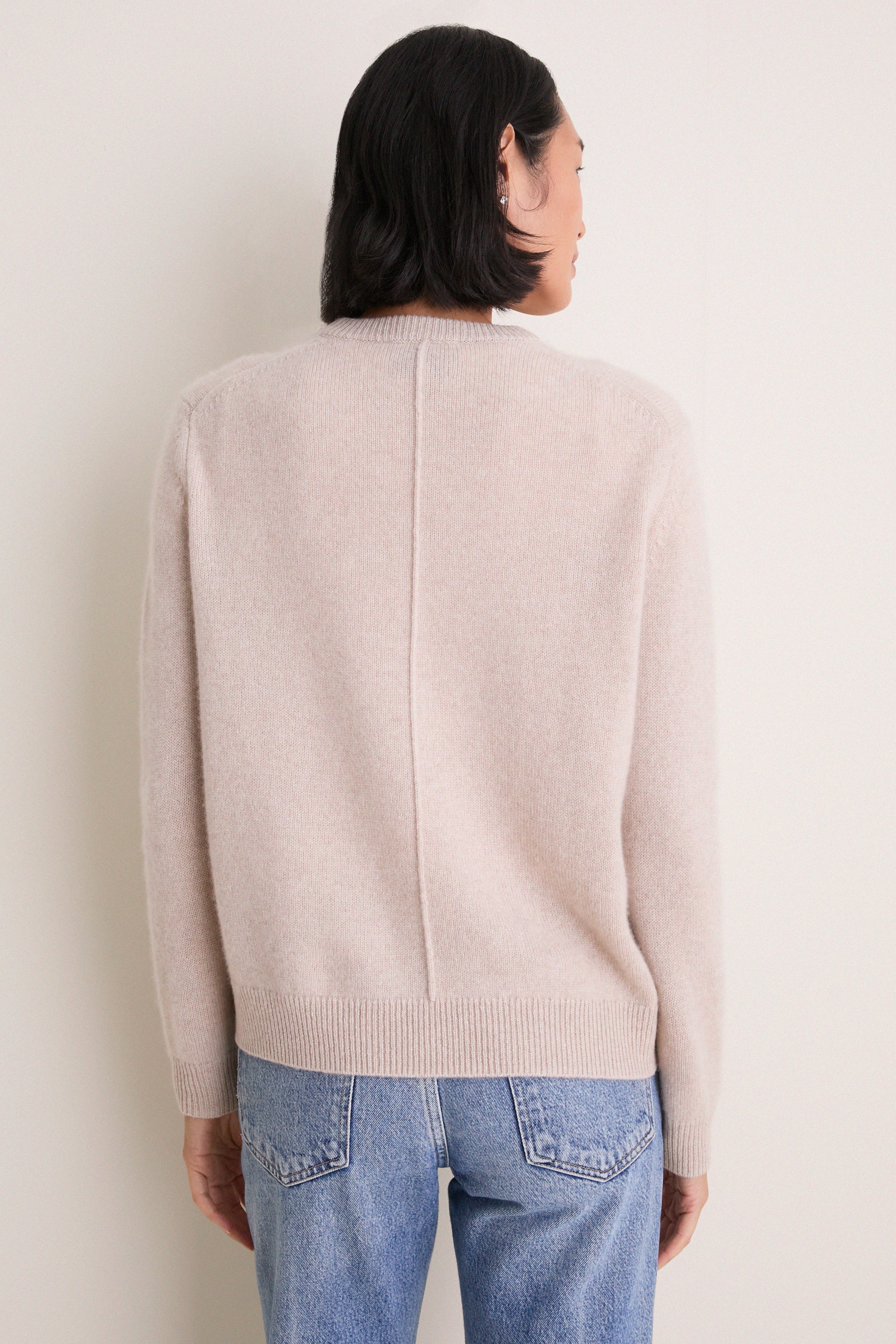 Sandstone Cashmere Bodie Boyfriend Crewneck