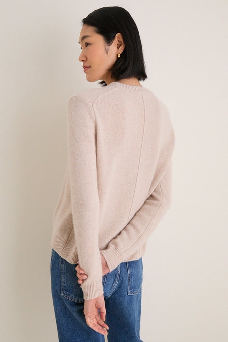Sandstone Cashmere Bodie Boyfriend Crewneck