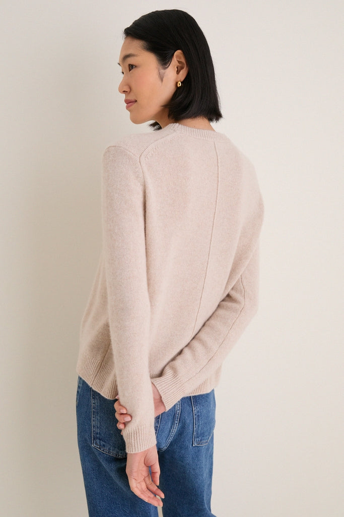 Sandstone Cashmere Bodie Boyfriend Crewneck
