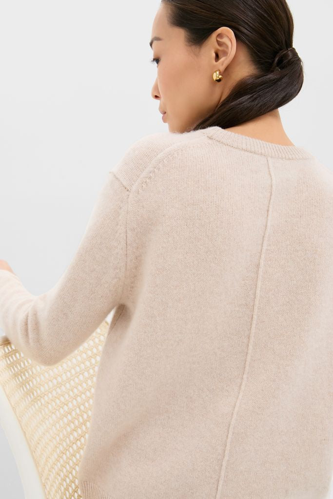 Sandstone Cashmere Bodie Boyfriend Crewneck