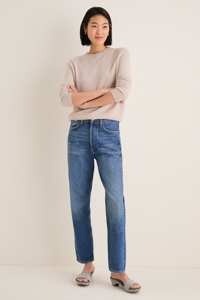 Sandstone Cashmere Bodie Boyfriend Crewneck