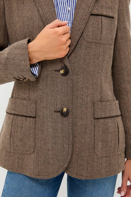Chestnut Herringbone Cawley Blazer