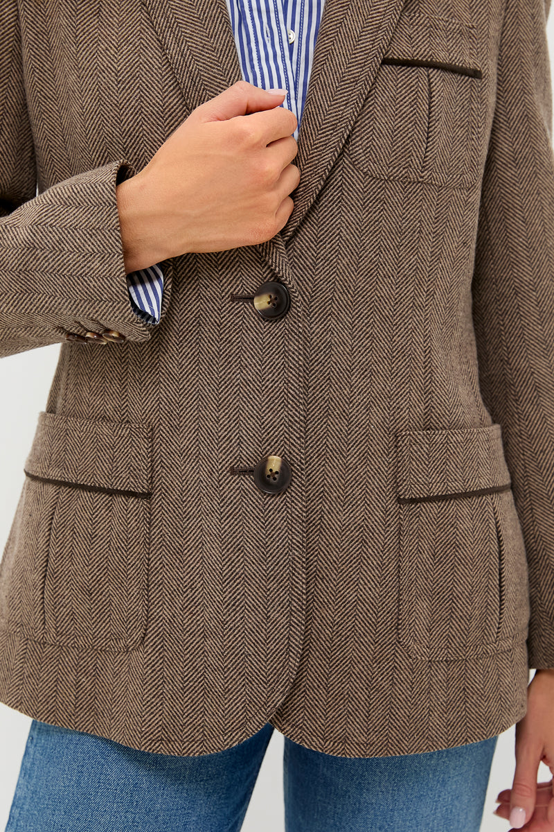 Chestnut Herringbone Cawley Blazer