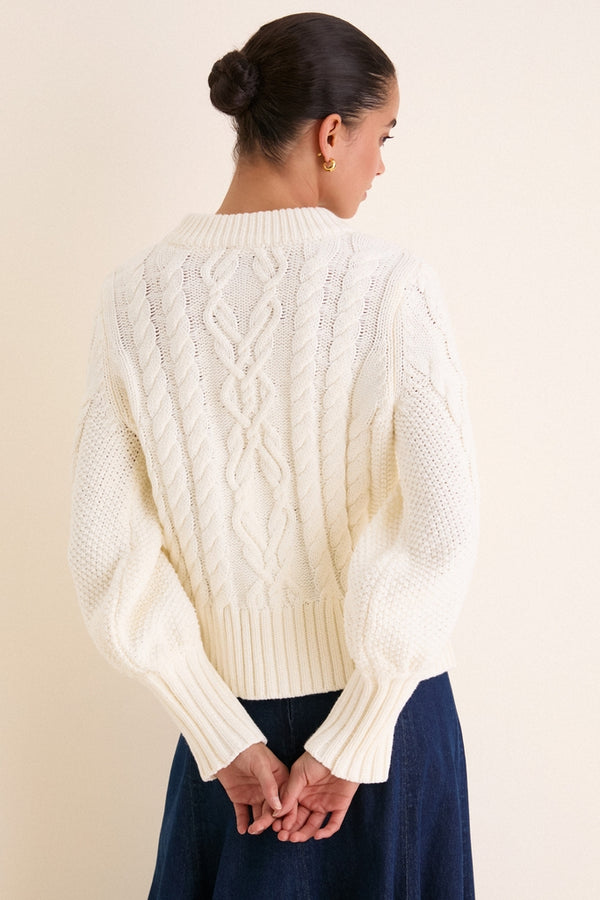 Collette Cardy Ivory Cotton Colette Cardigan | Tuckernuck