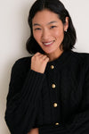 Black Cotton Colette Cardigan