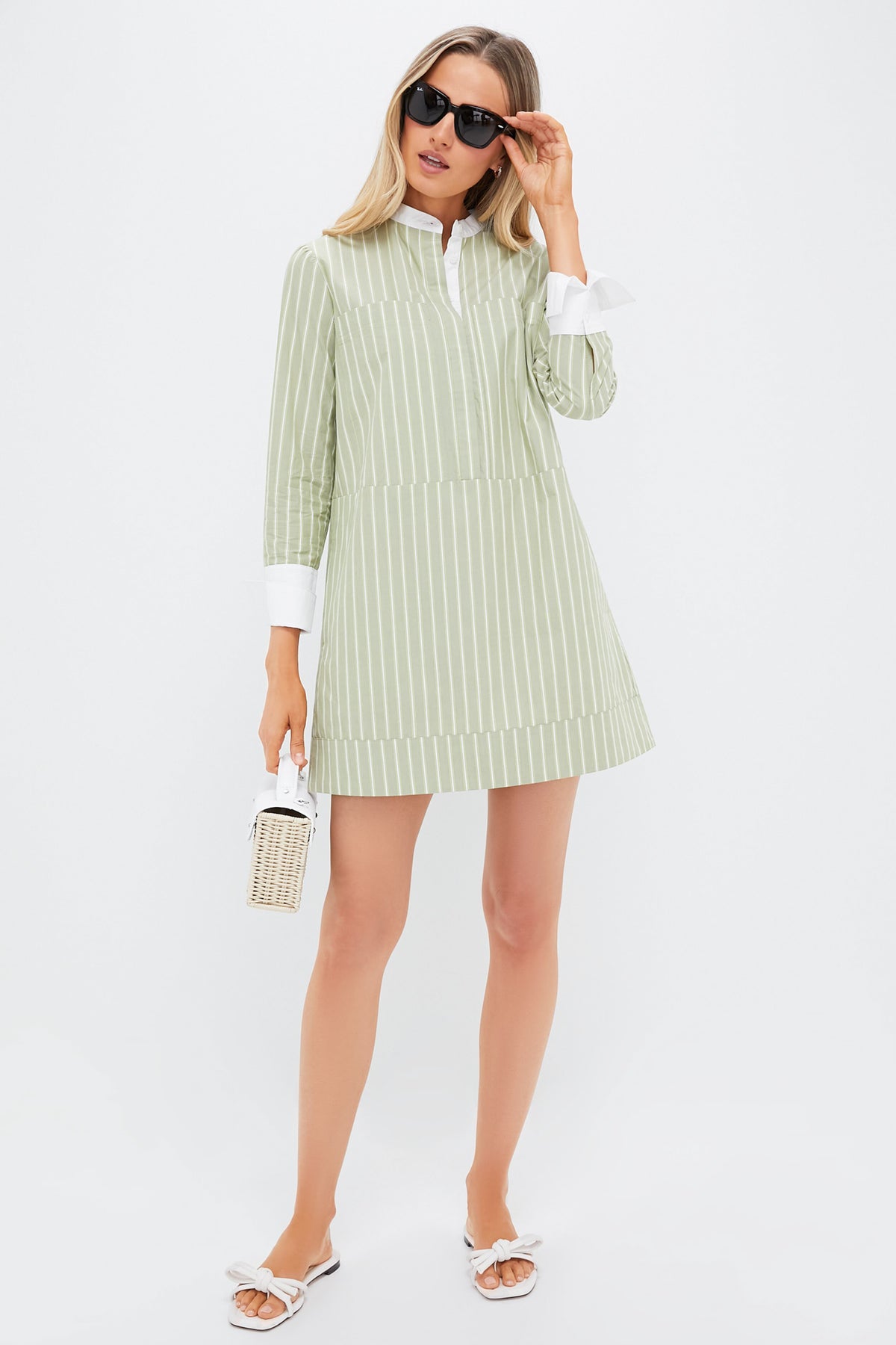 Green Stripe Rohan Shirt Dress | Pomander Place Green Stripe Rohan Shirt Dress | Pomander Place