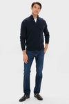 Navy Cashmere Knit Quarter-Zip