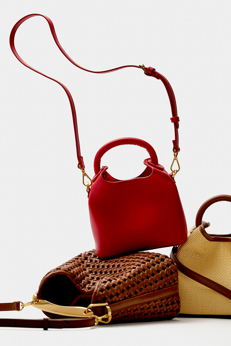 Red Leather Madeleine Bag