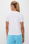 White Performance Cotton Jocelyn Tee