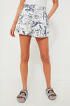 Whimsical Navy Floral Brooks Shorts