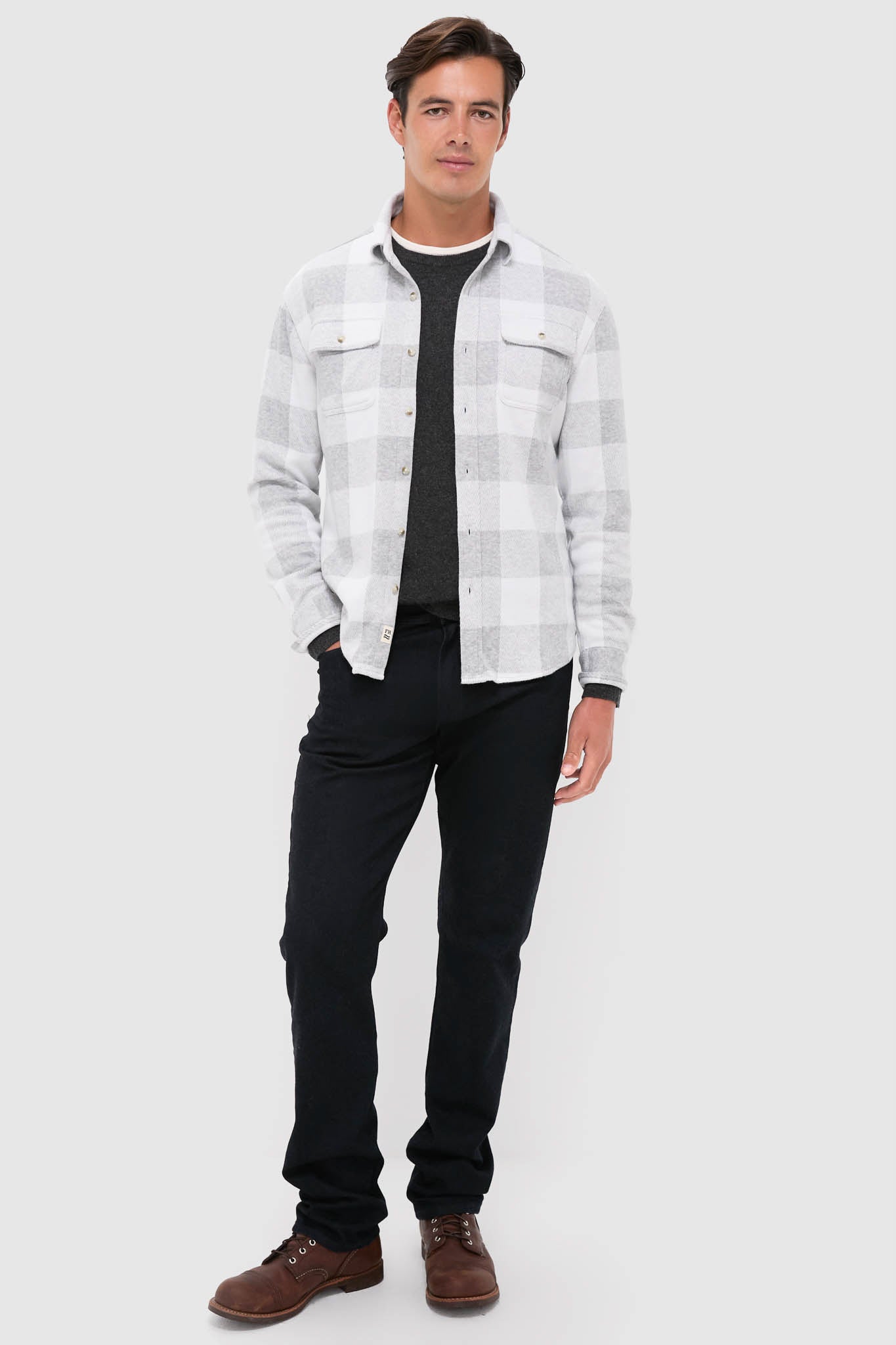 Heather Grey Plaid Dunewood Flannel | Fair Harbor