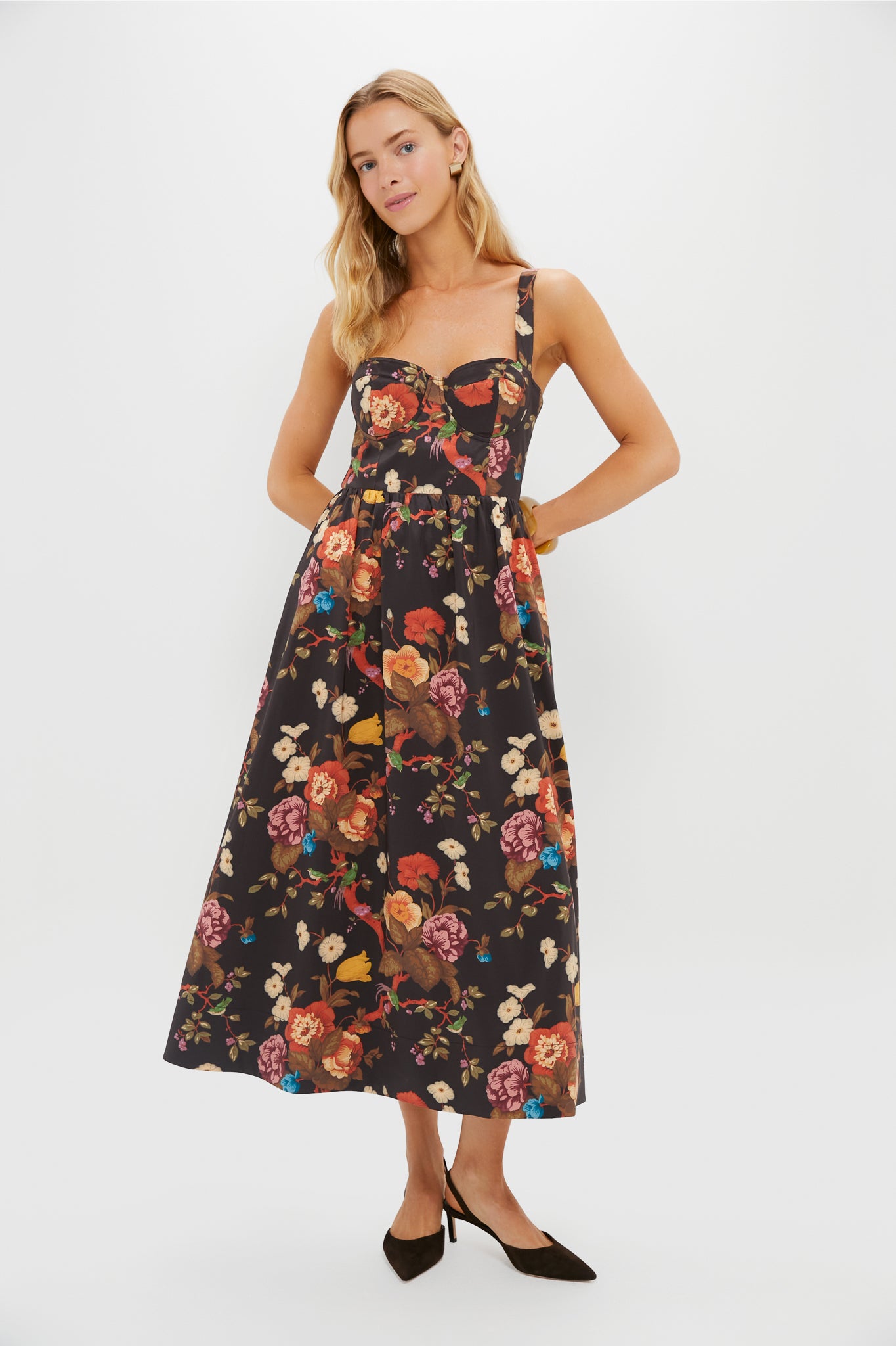 Baroque Floral Maria Dress