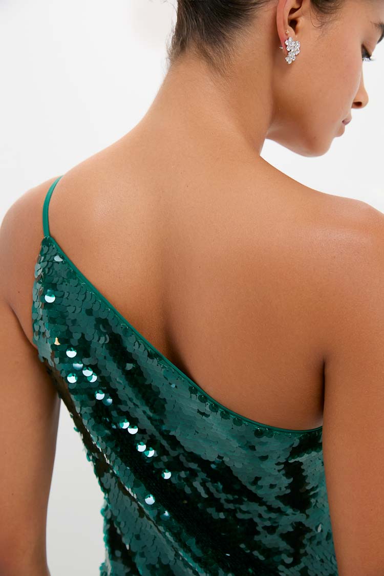 Saylor Emerald Sequin Isa Maxi Dress Emerald / S Saylor Emerald Sequin Isa Maxi Dress Emerald / S