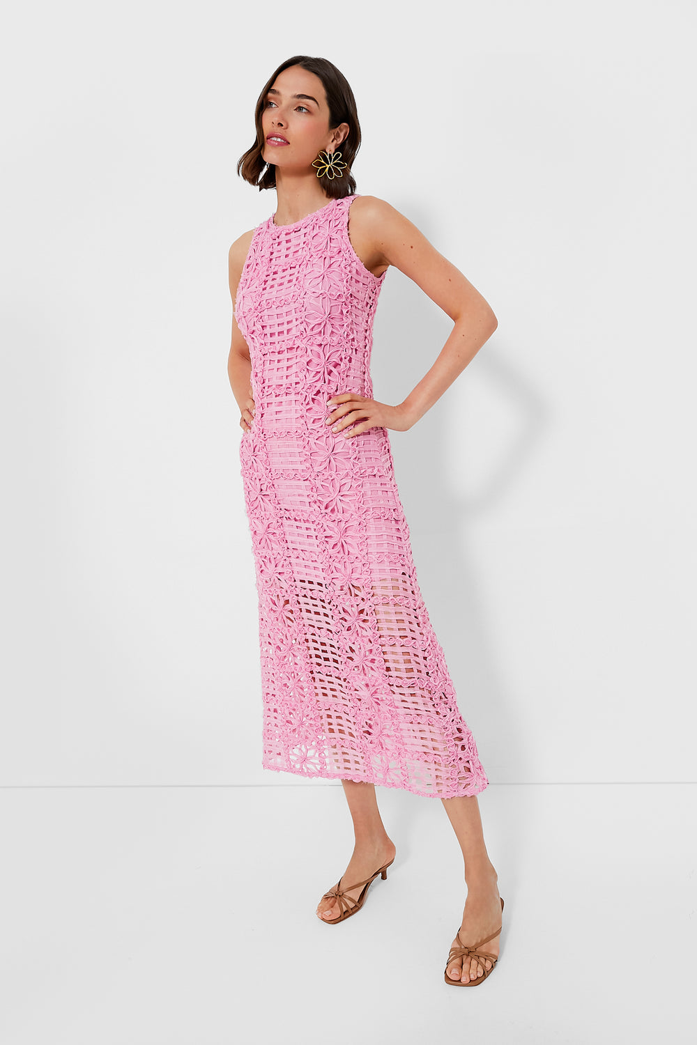 Textured Sleeveless Maxi Dress