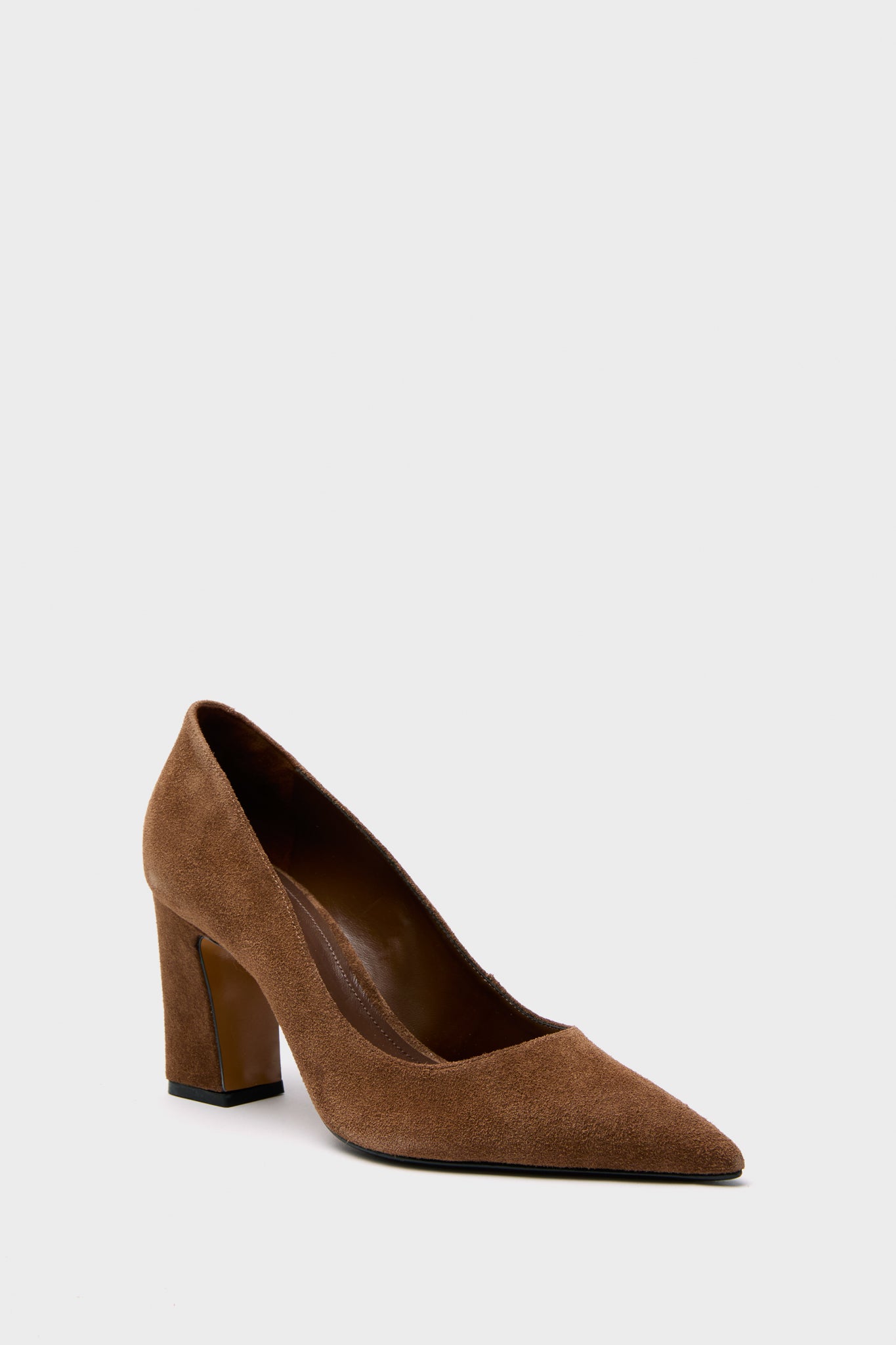 Pecan Brown Suede Eleanor Heels