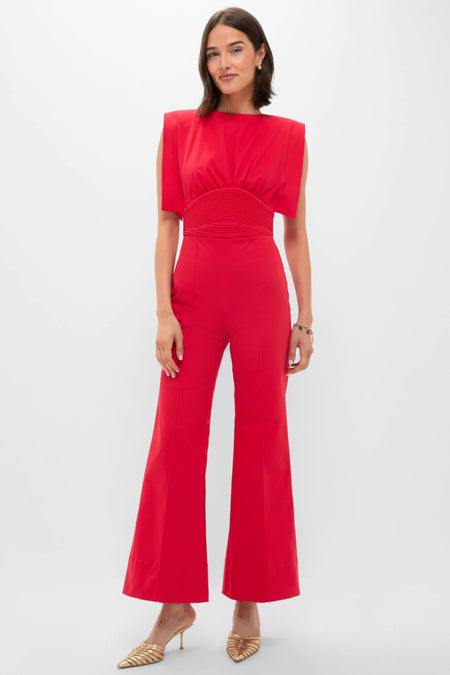 Red Lienzo Abierto Jumpsuit