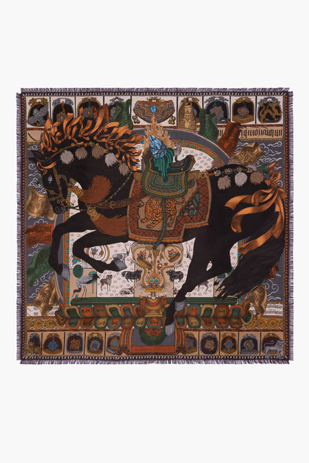 The Coal Cloud Wind Horse Large 135 cm Scarf