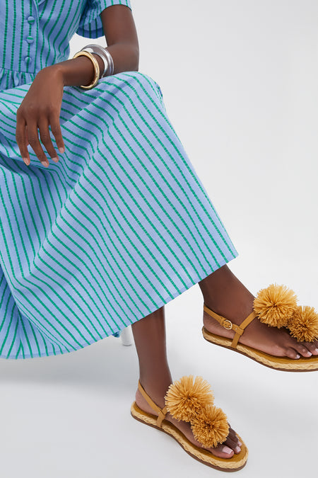 Delphinium Seersucker Shawl Collar Adelaide Dress