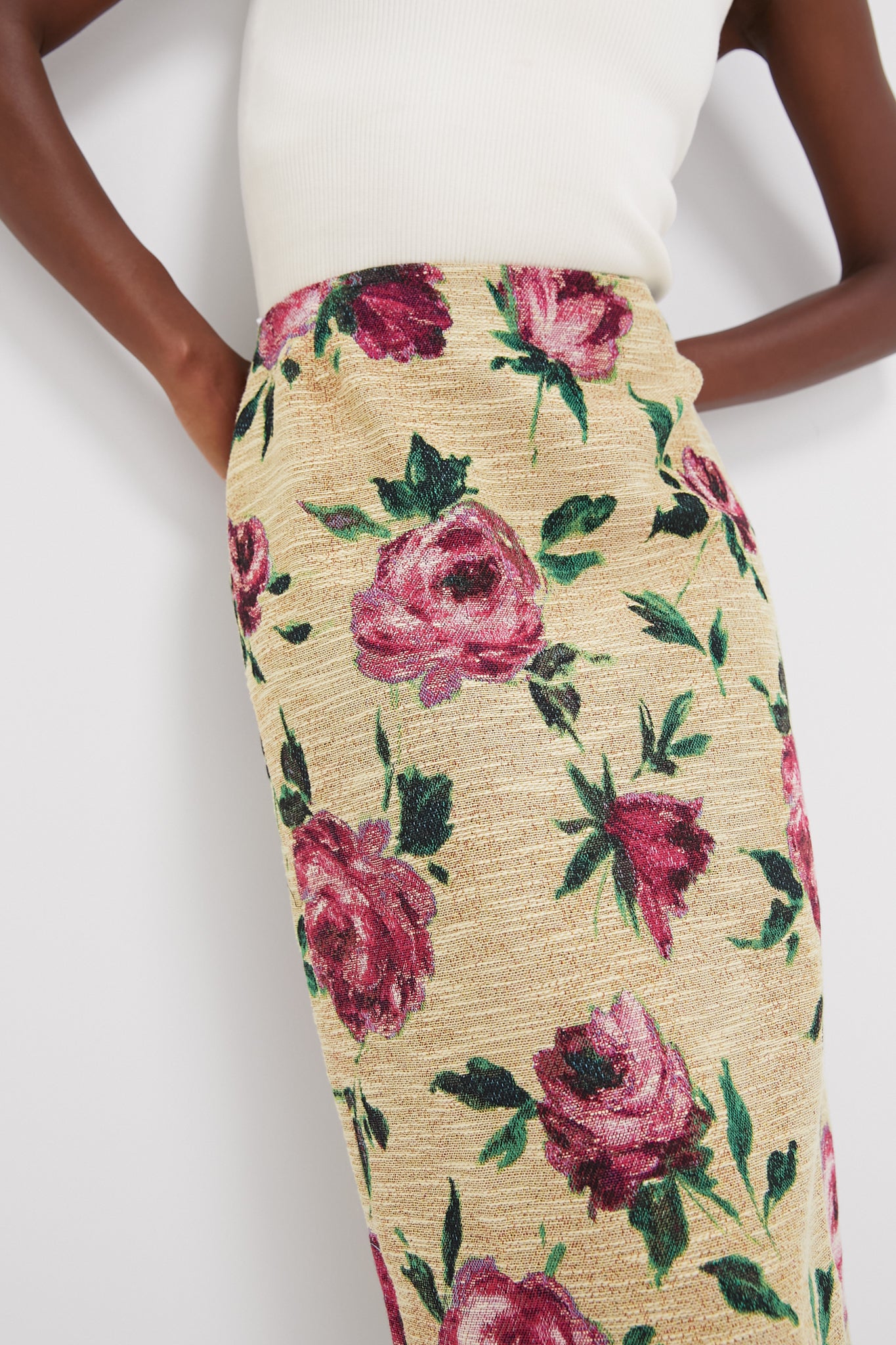 Roses Pencil Skirt