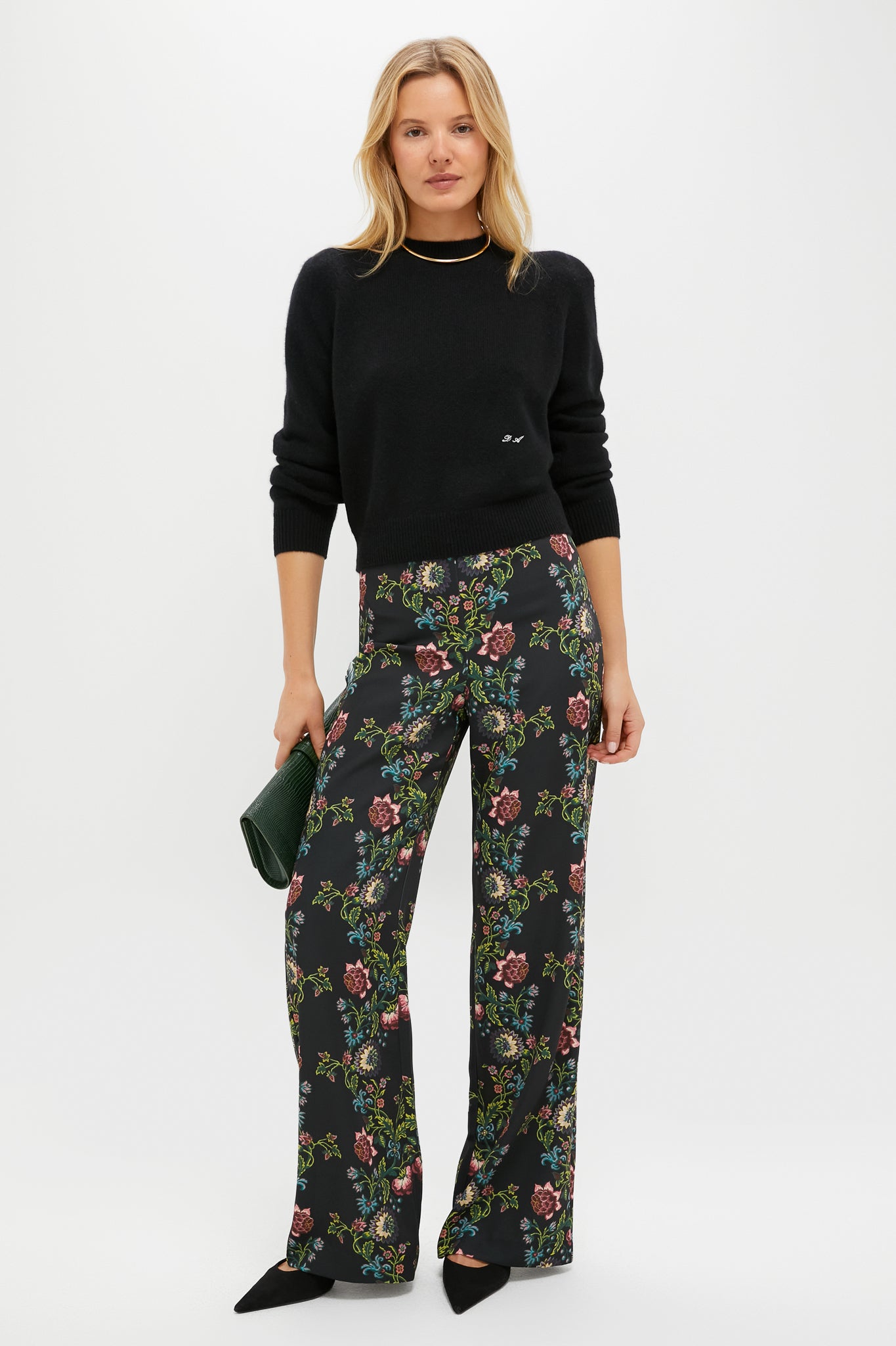 Midnight Moonflower Drapey Twill Erin Pants | Tuckernuck