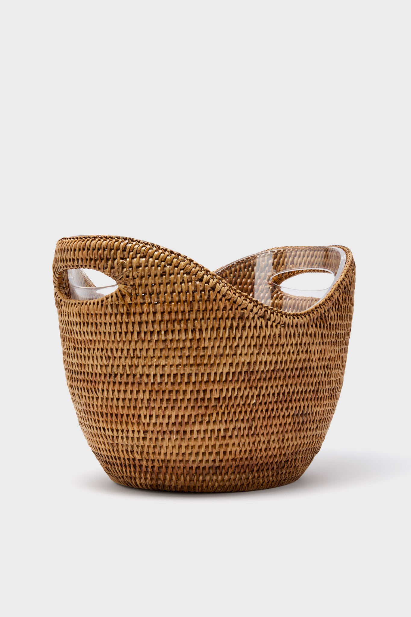 Rattan Champagne Bucket with Acrylic Insert